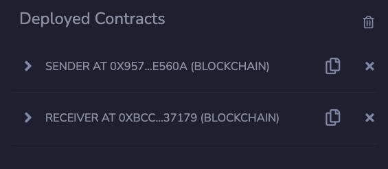 Chainlink CCIP deployed receiver Mumbai